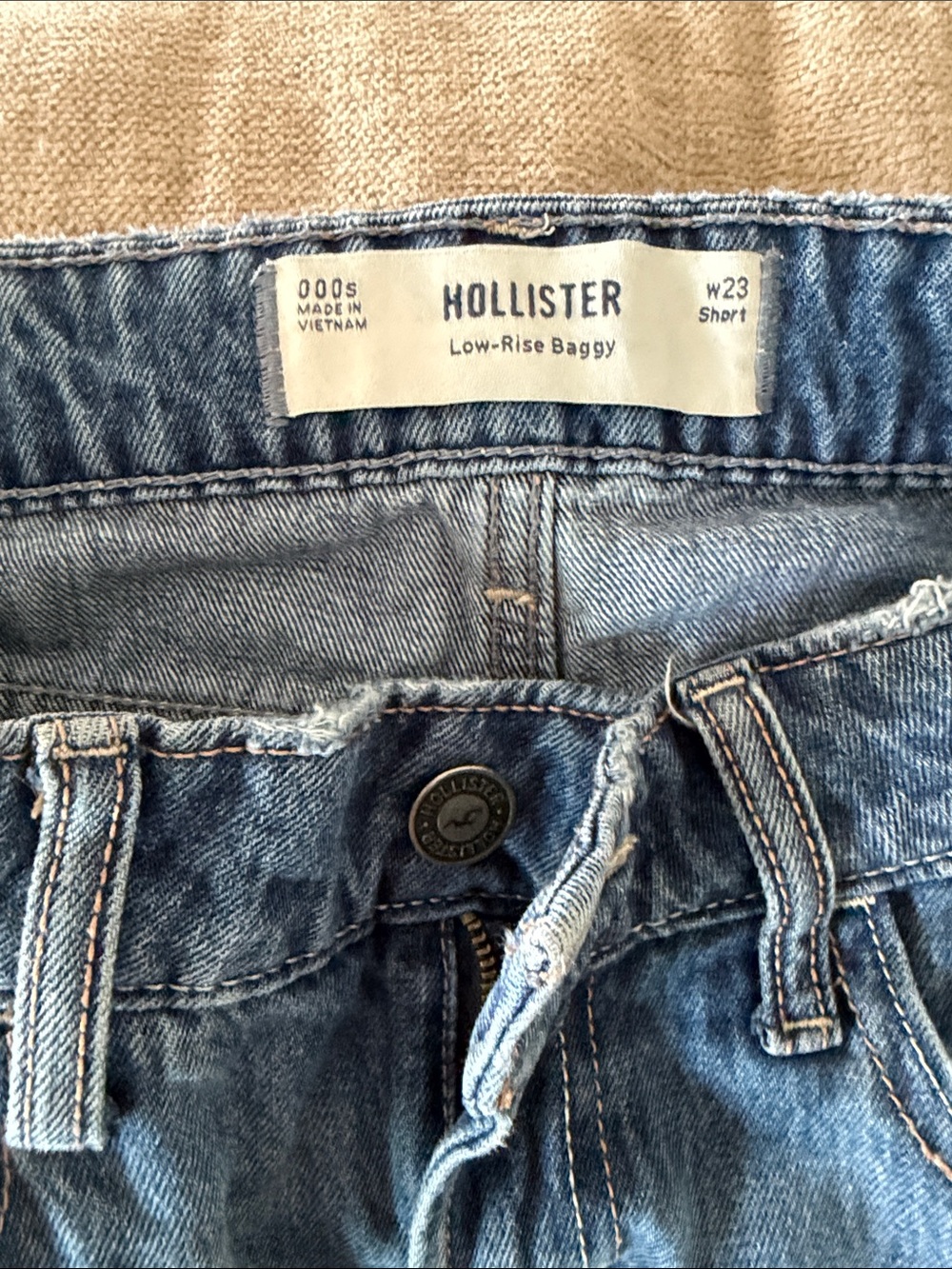 Hollister Light Blue Low-Rise Baggy Flare Jeans